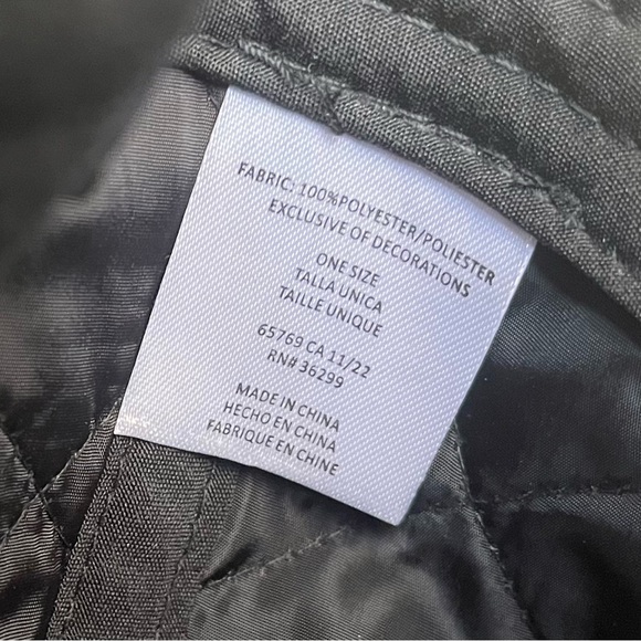 Market and Layne black quilted baseball hat with adjustable band new - Picture 4 of 7